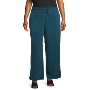 French Laundry Women's Wide Leg Pants Green New with Tag Size 2X